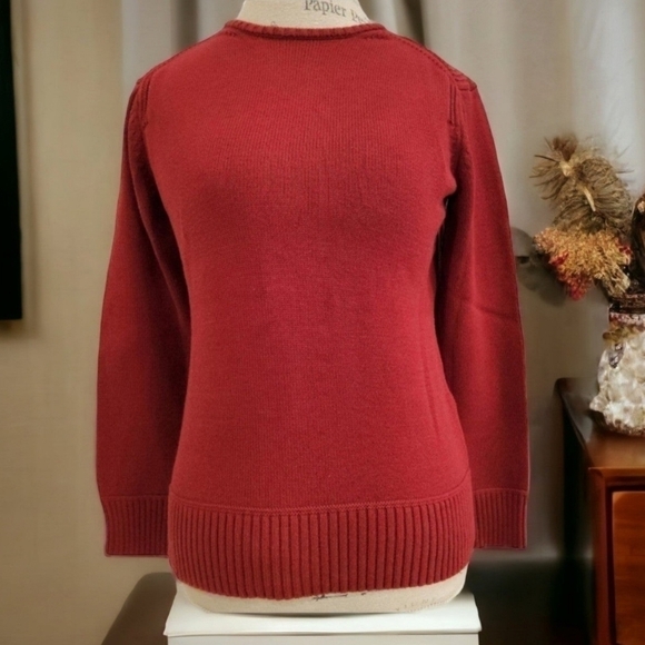 Victorinox Swiss Army Vintage Red Knit Crewneck Sweater - Size Medium - Picture 4 of 11